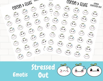 Gestresste groene planner iconen, handgetekende planner benadrukte iconen, groene planner iconen