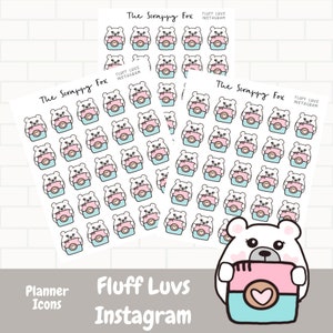 Instagram Doodle Icons/ Icon planner stickers/Mini Planner Icons/ Hand drawn Icons/Planner Icons