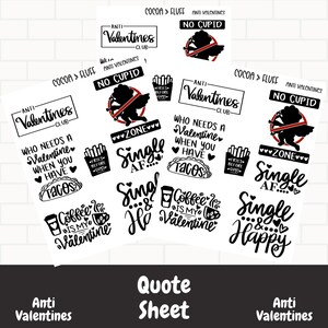 Planner sticker quotes, Anti Valentines, Sarcastic quotes for planners, Planner stickers, Sarcastic quotes