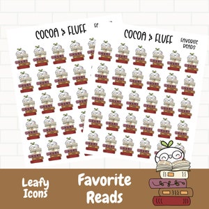 Iconos del planificador de lecturas favoritas, Iconos frondosos dibujados a mano, Iconos del planificador frondoso, Iconos del planificador de seguimiento de libros, Iconos de lectura, Amante de los libros
