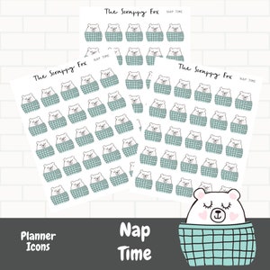 Nap Time Doodle Pictogrammen / Pictogram planner stickers / Mini Planner Pictogrammen / Hand getrokken pictogrammen / Planner Pictogrammen