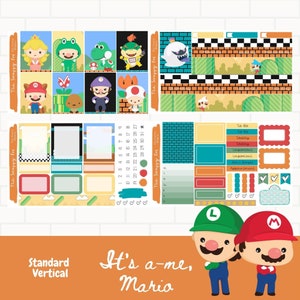 Deluxe Weekly Sticker Kit /It's a-me Mario/ Standard Vertikale Planer