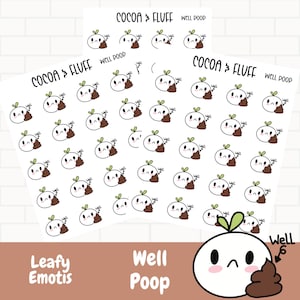 Iconos del planificador de hojas de Well Poop, iconos de dibujo dibujados a mano, iconos del planificador de hojas, iconos del planificador de mal día, iconos sarcásticos