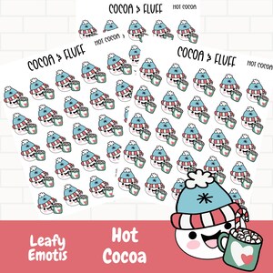 Hete cacao groene planner iconen, hand getrokken vakantie iconen, groene planner iconen, vakantie warme chocolademelk, winter planner iconen