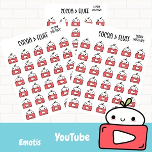 Leafy YouTube Planner Icons, Hand Drawn Planner YouTube Icons, Leafy Planner Icons