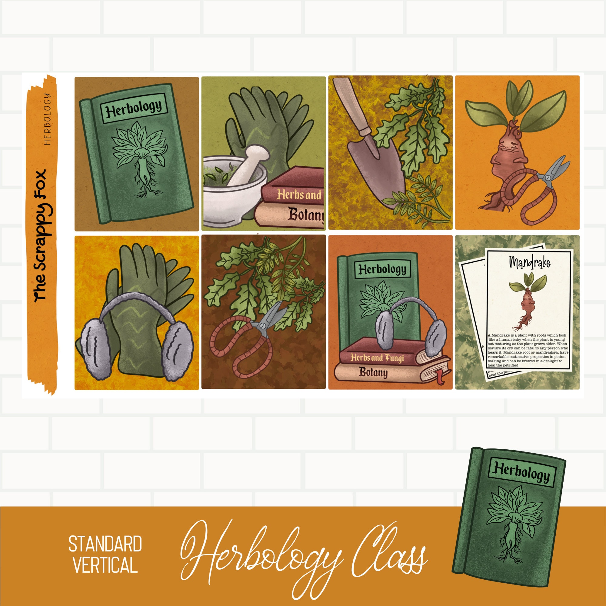 Herbology Class//Harry Potter//Weekly Sticker kit Etsy