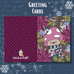 Tarjeta de felicitación de fantasía invernal, tarjetas de felicitación hechas a mano, tarjeta para cualquier ocasión, tarjeta de regalo, obsequio, tarjeta de felicitación alegre, tarjeta simplemente porque sí