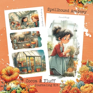 Spellbound Academy Journaling Kit – 12 sidor | Washi eller Premium Matte | Mysiga magiska höstkalenderklistermärken | Tillbaka till skolan