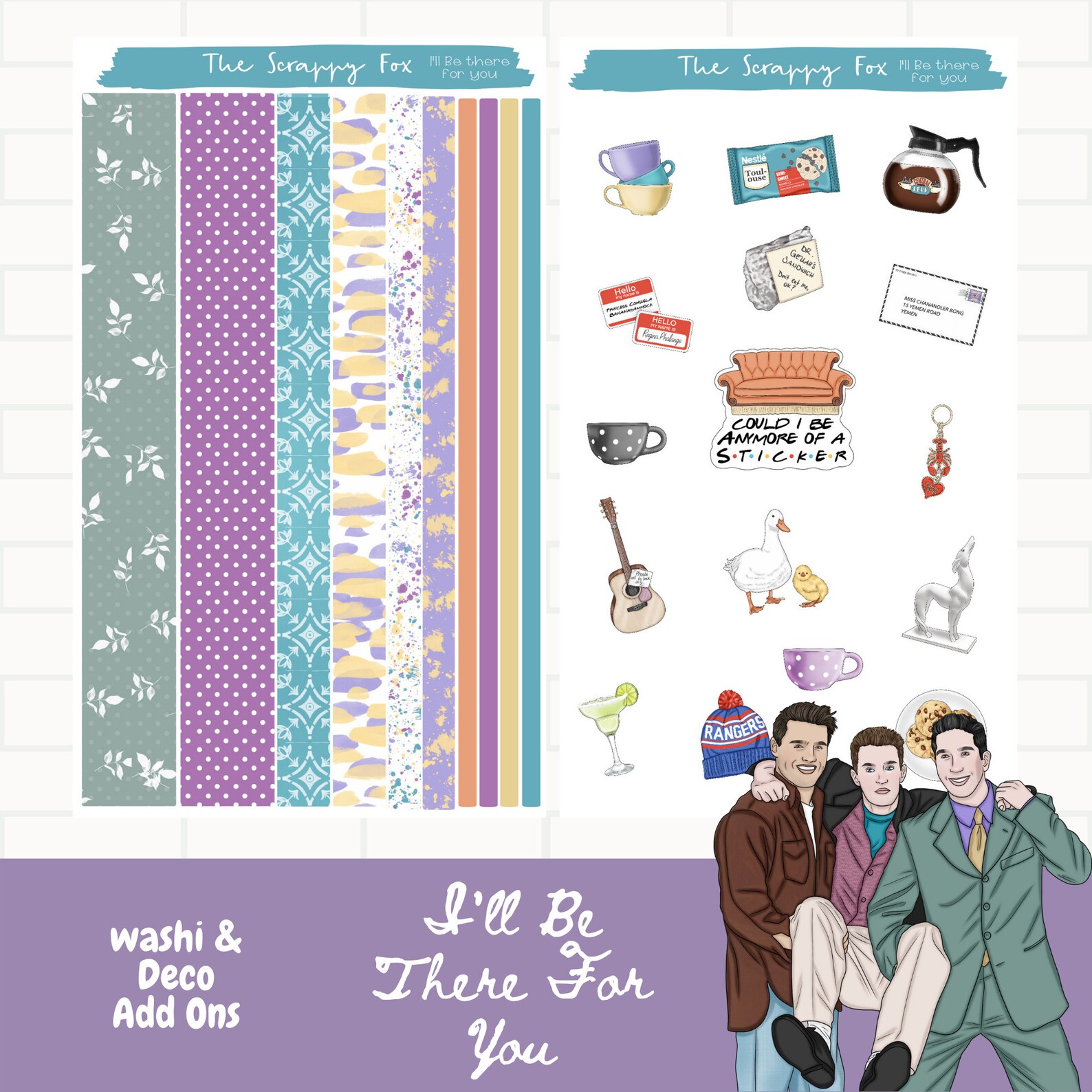 PRINTABLE Sticker Kit/ I'll Be There for You/friends/ - Etsy