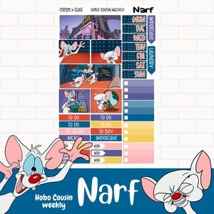 Narf Hobo Cousin Stickers, Animaniacs Planner Sticker Kit, Pinky and ...