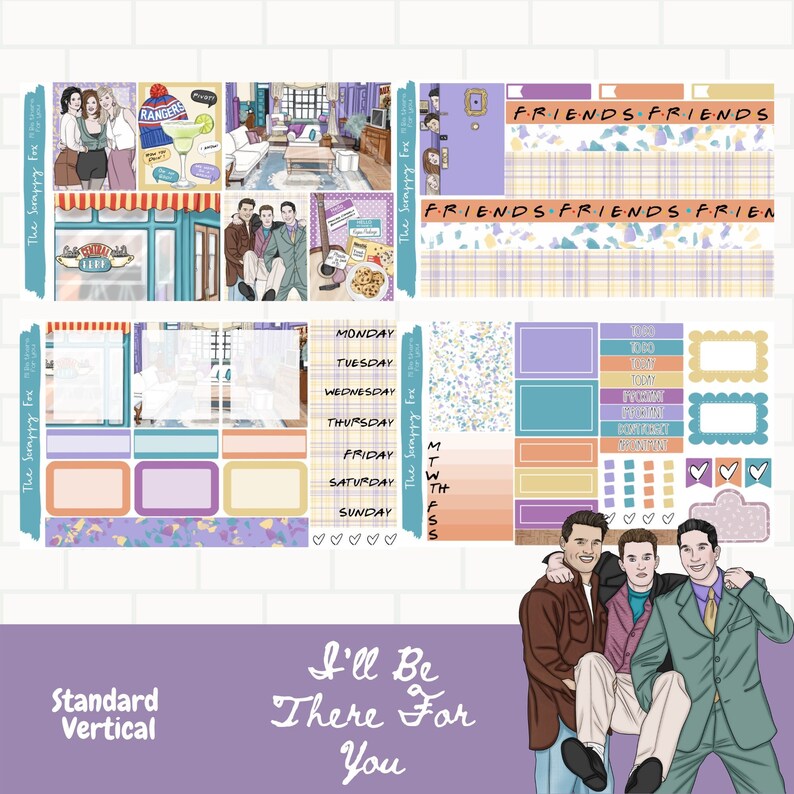 PRINTABLE Sticker Kit/ I'll Be There for You/friends/ - Etsy