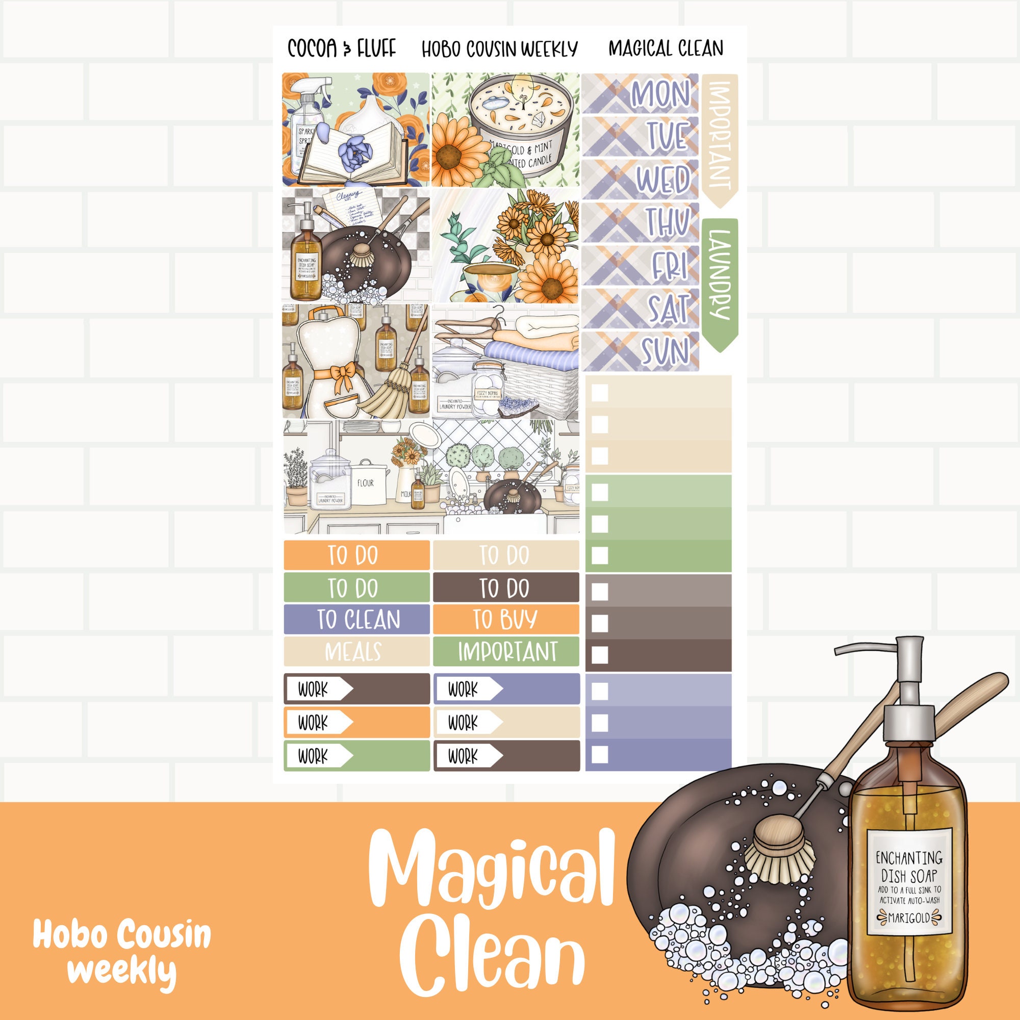 HOBONICHI COUSIN Planner Stickers Mini Kit - Mushrooms