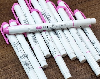 Zebra Mildliner Double-Sided Highlighter - Fine / Bold - Mild Fuchsia