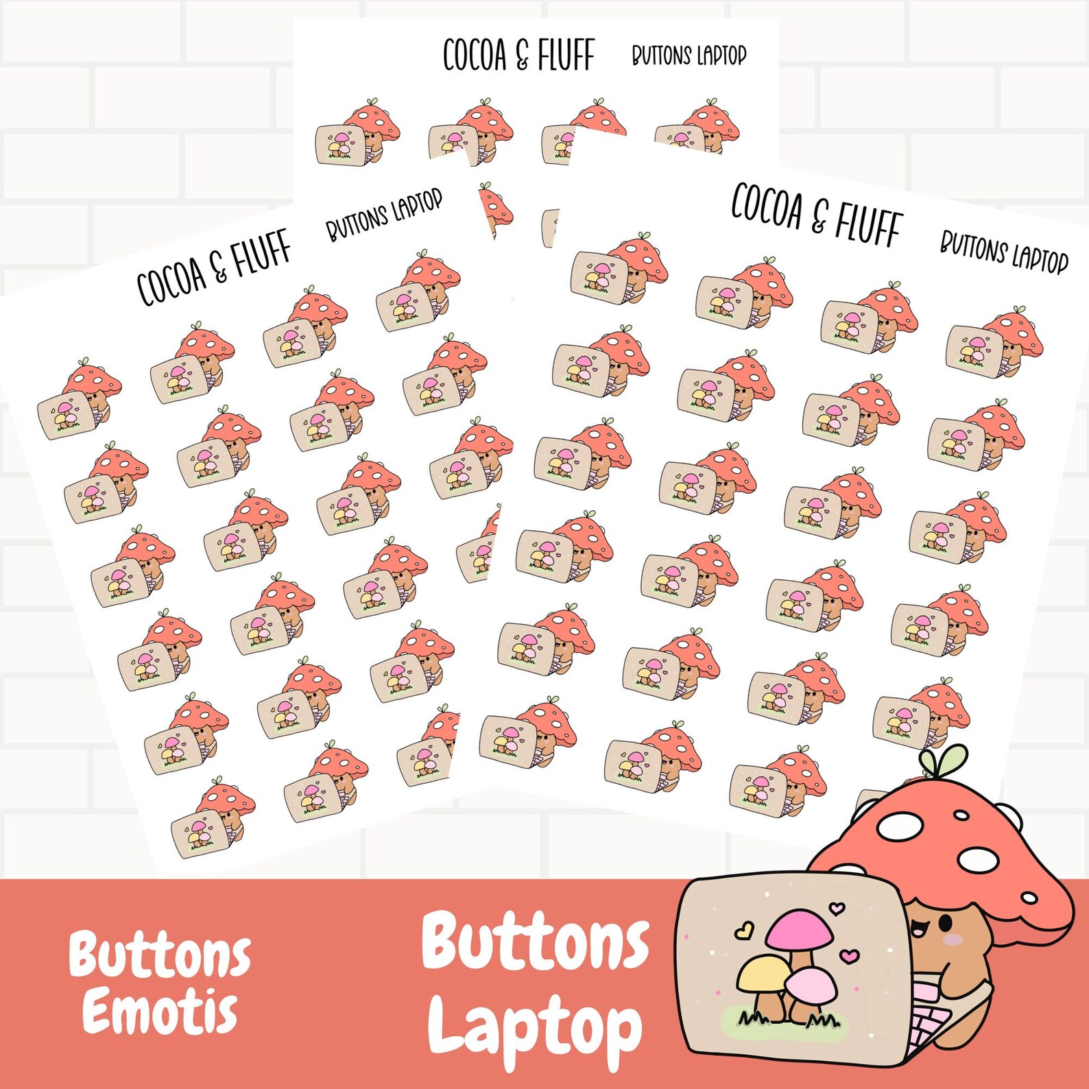 Planner Buttons Buttons Laptop Planner Icons, Hand Drawn Stickers, Leafy Planner Icons ...