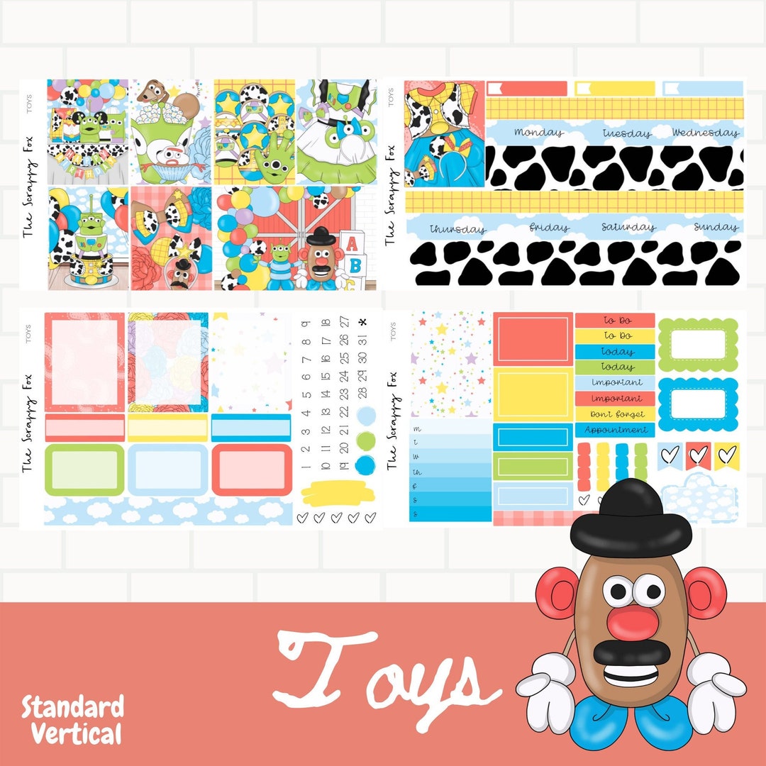 Deluxe Weekly Sticker Kit / Toys / Standard Vertical Planners - Etsy