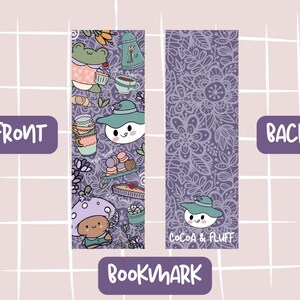 Tea Time Bookmark, Premium Glossy Bookmarks, Gift for Book Lover, Cute Handmade Bookmark, Gift for Her, Tassel Bookmark, Bookish Gifts