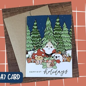 Cartão de felicitações de mercado de férias, cartões de felicitações artesanais, cartão para qualquer ocasião, cartão-presente, presentear, cartão de felicitações alegre, cartão de Natal