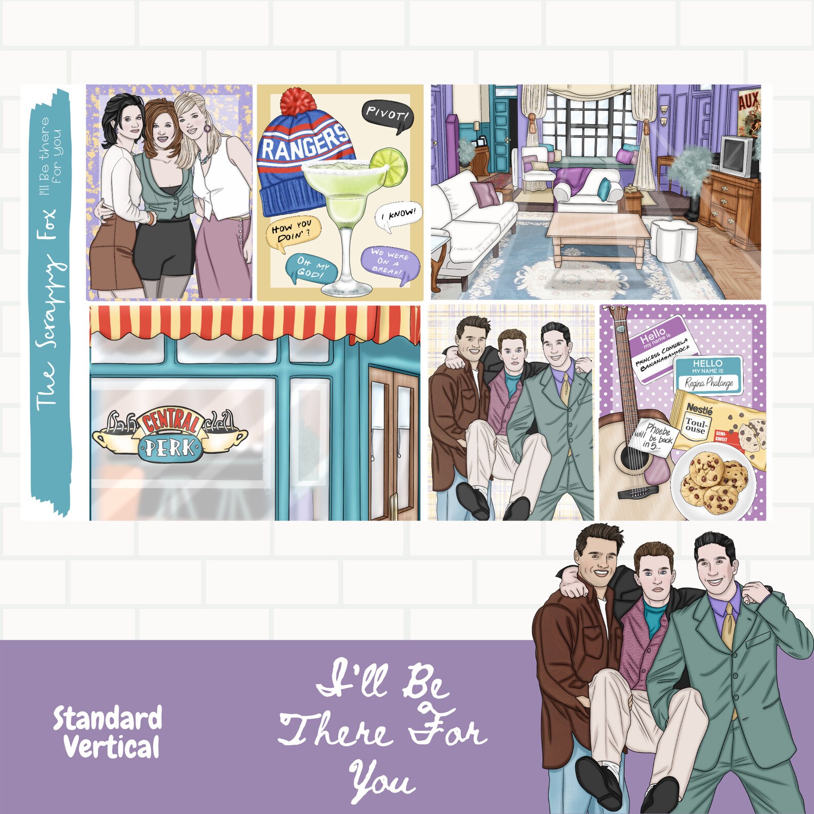 PRINTABLE Sticker Kit/ I'll Be There for You/friends/ - Etsy