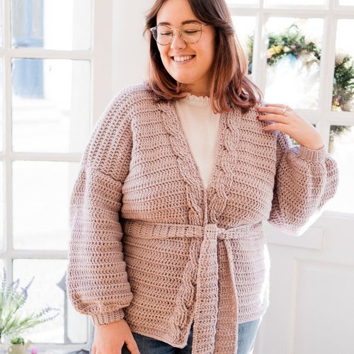 Rita Wrap Cardigan Crochet Pattern Etsy