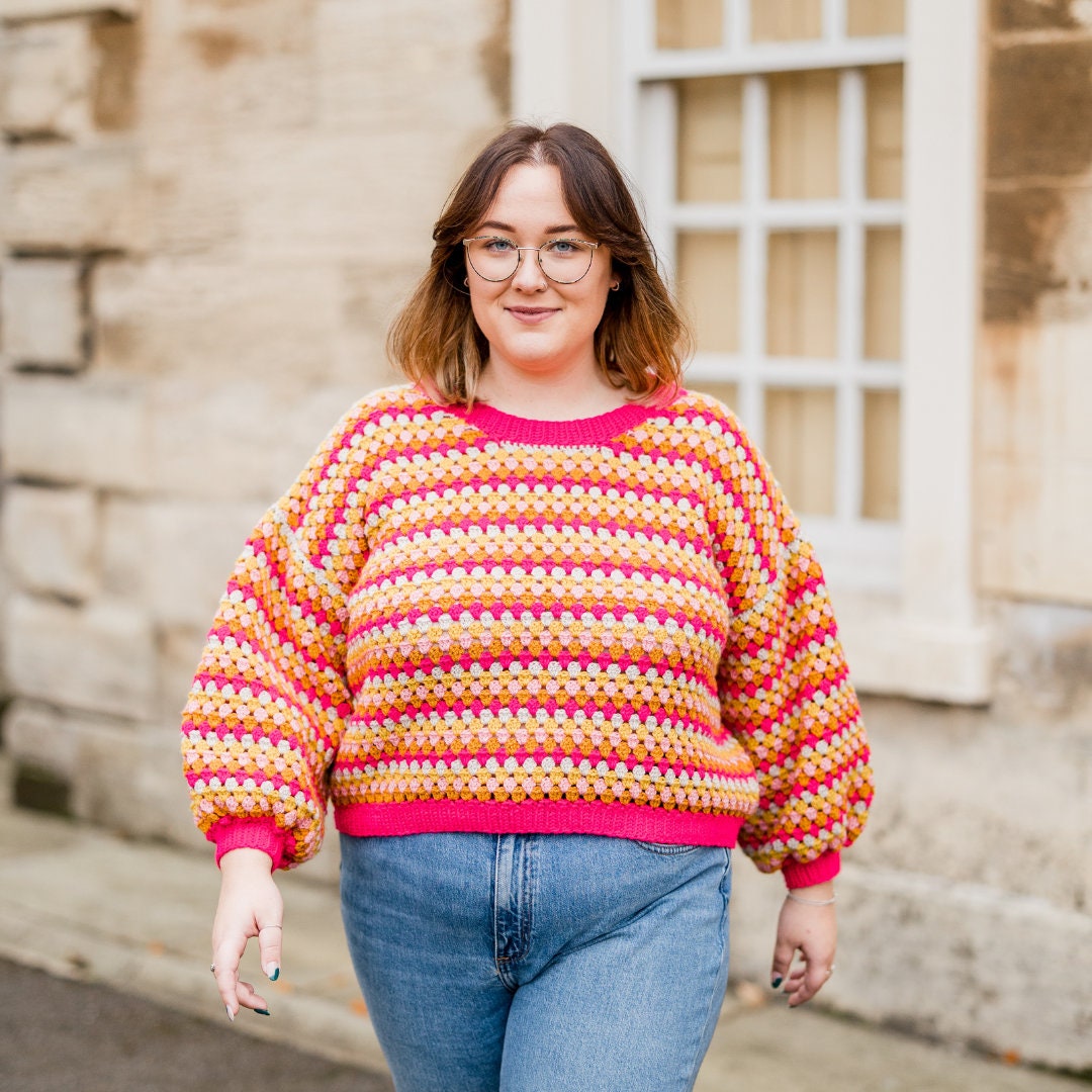 Crochet knit jumper cheap