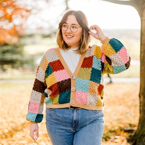 Patrón de crochet de cárdigan Jilly