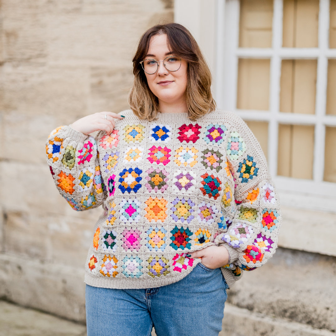 crochet granny jumper