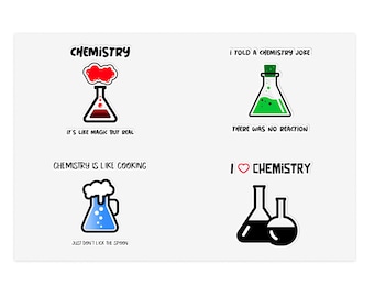 Sticker Sheets- Fun Chemistry Science Stickers