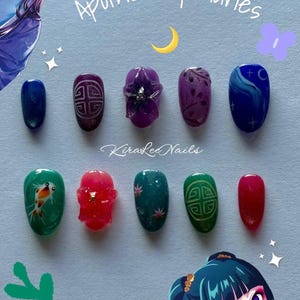 Apothecary Diaries - Jinshi x MaoMao Inspired Nails - Hand Painted