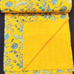 Kantha Quilts Blanket And Throw Embroidered kantha Quilts Handmade Kantha Quilt Bedding Reversible Kantha Throw