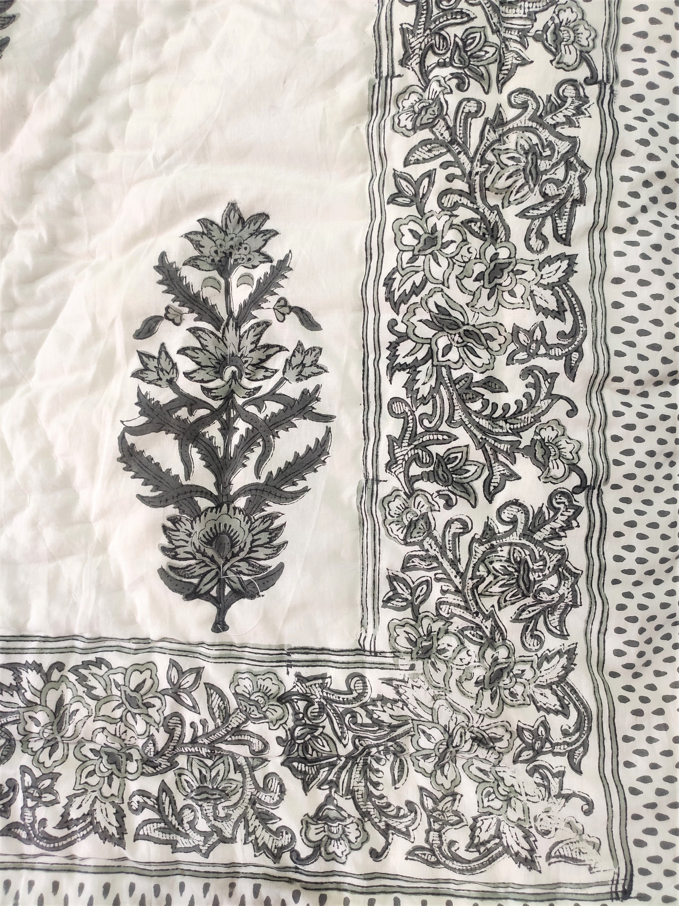 Traditional Jaipuri Razai Hand Block Printed Kantha Quilt Etsy