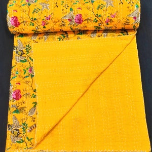 Kantha Quilts Blanket And Throw Embroidered kantha Quilts Handmade Kantha Quilt Bedding Reversible Kantha Throw