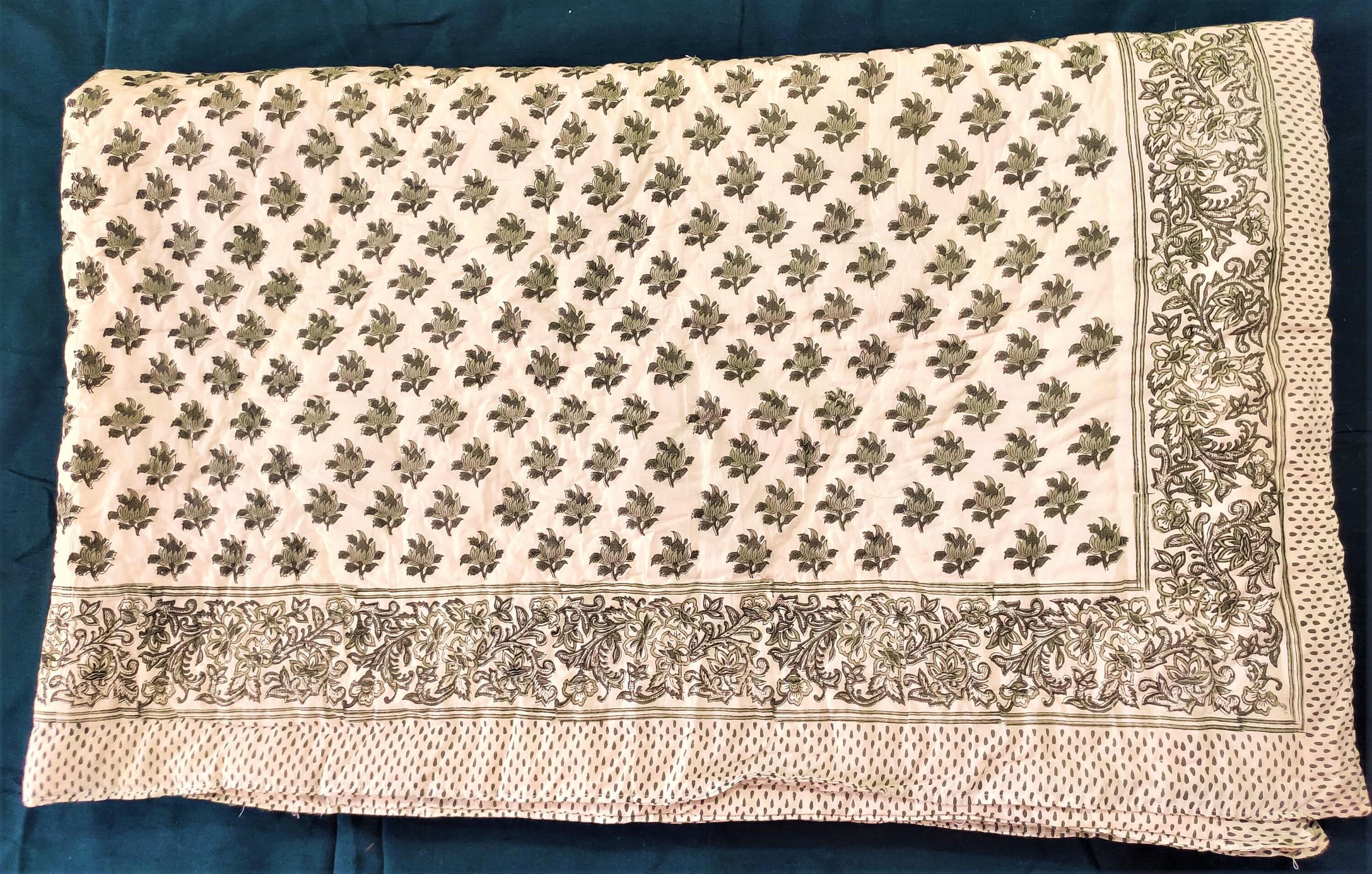 Traditional Jaipuri Razai Hand Block Printed Kantha Quilt Etsy