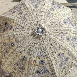 Vintage Garden Decorative Large Umbrella Sun Shade Cotton Outdoor ...