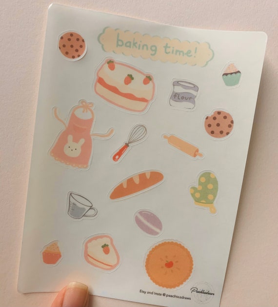 Cute Baking Essentials Planner Sticker Sheet | Bullet Journal, Baking  Kitchen Sticker, Planner Sticker, Dessert, Cute Journal Stickers