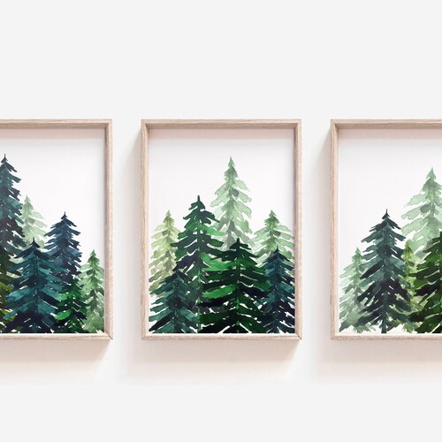 Baby Boy Nursery Wall Decor Woodland Nursery Art Prints Etsy