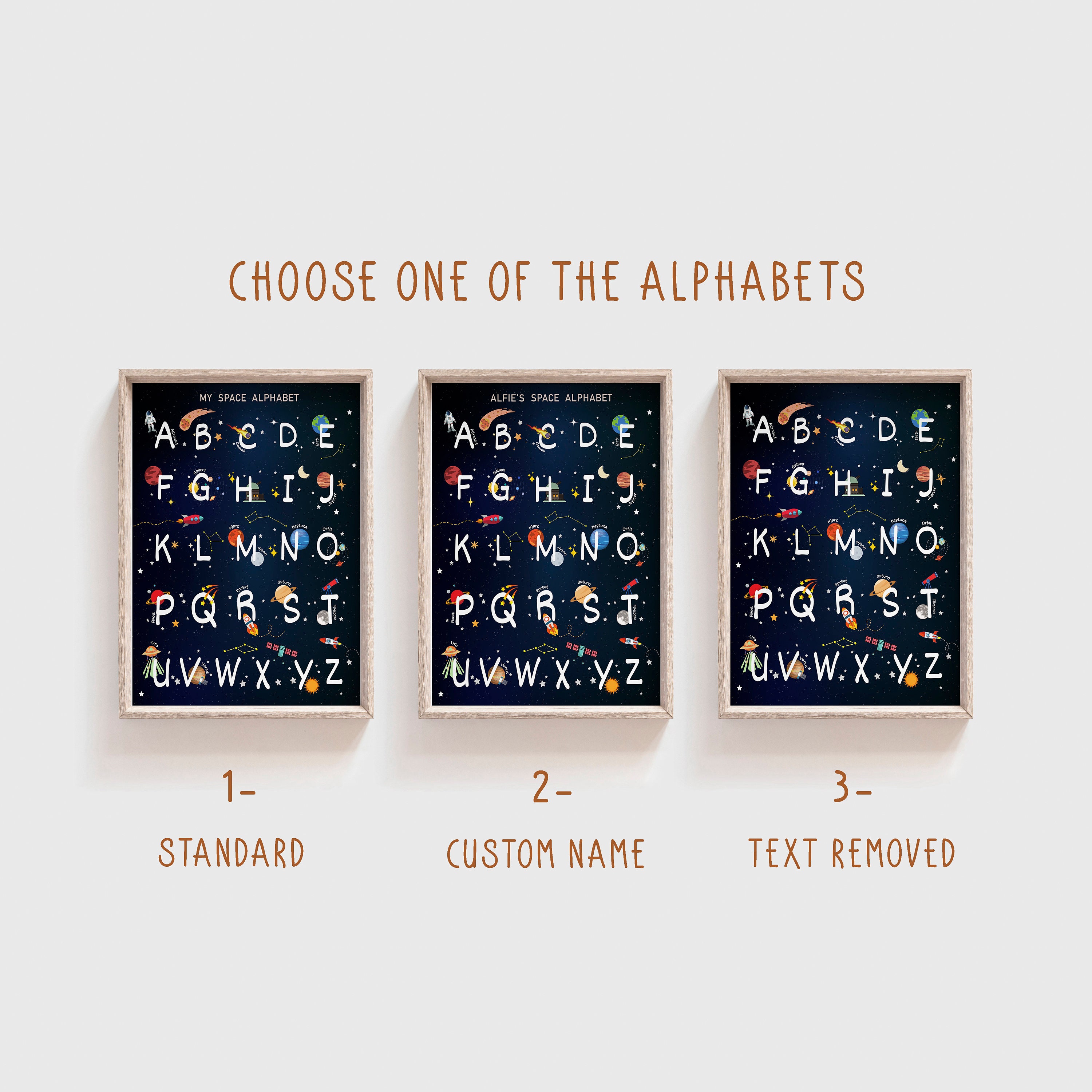 Outer Space Print Alphabet Poster Science Alphabet Print | Etsy