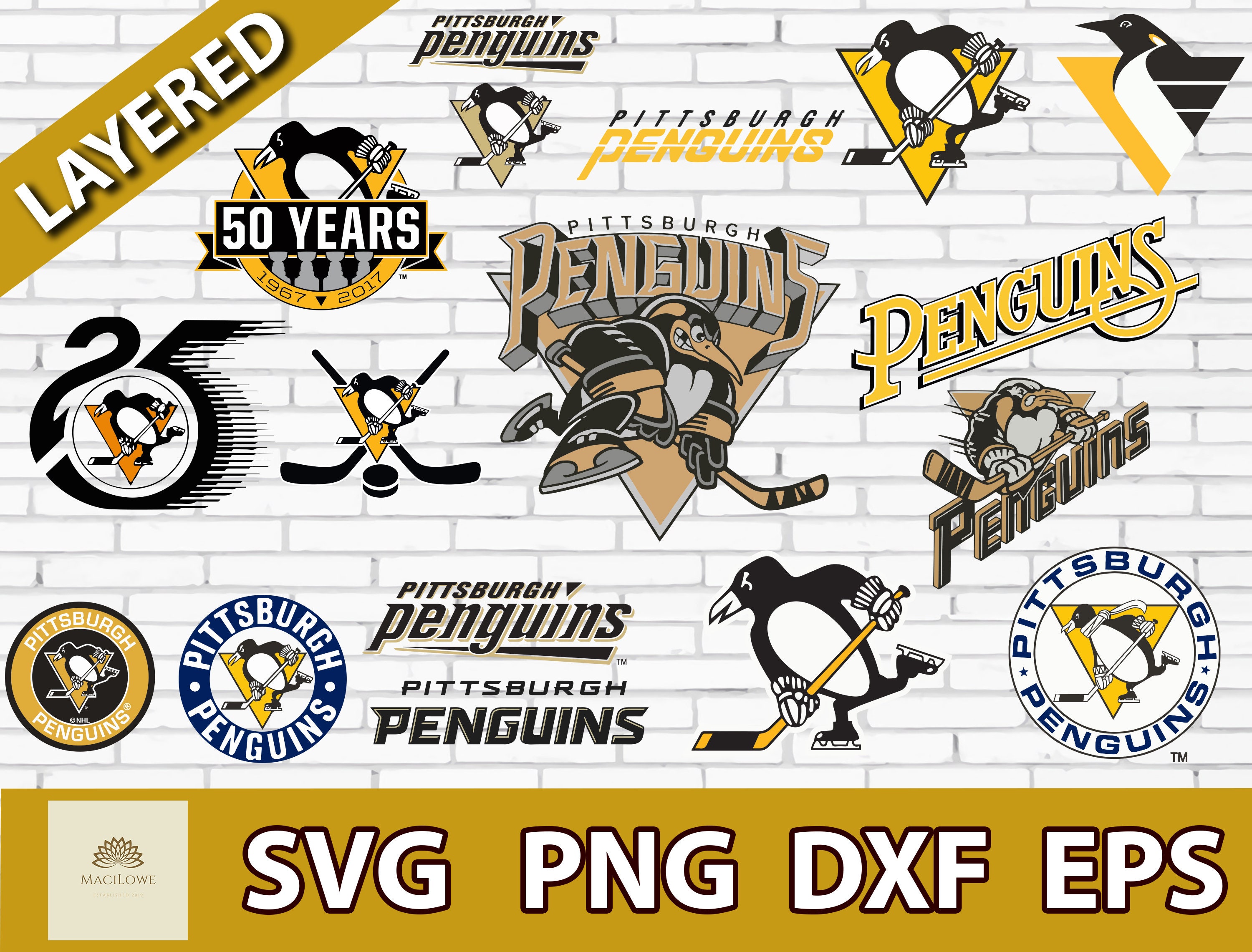 Pittsburgh Penguins Logo NHL Hockey SVG/ cut file for cricut | Etsy