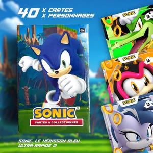 Sonic, le hérisson | 40 cartes à collectionner en Français | 40 personnages sans doublons