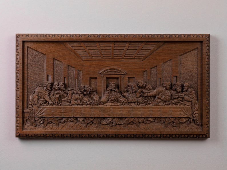 THE LAST SUPPER Wall Decor Hand Carved From One Piece Etsy