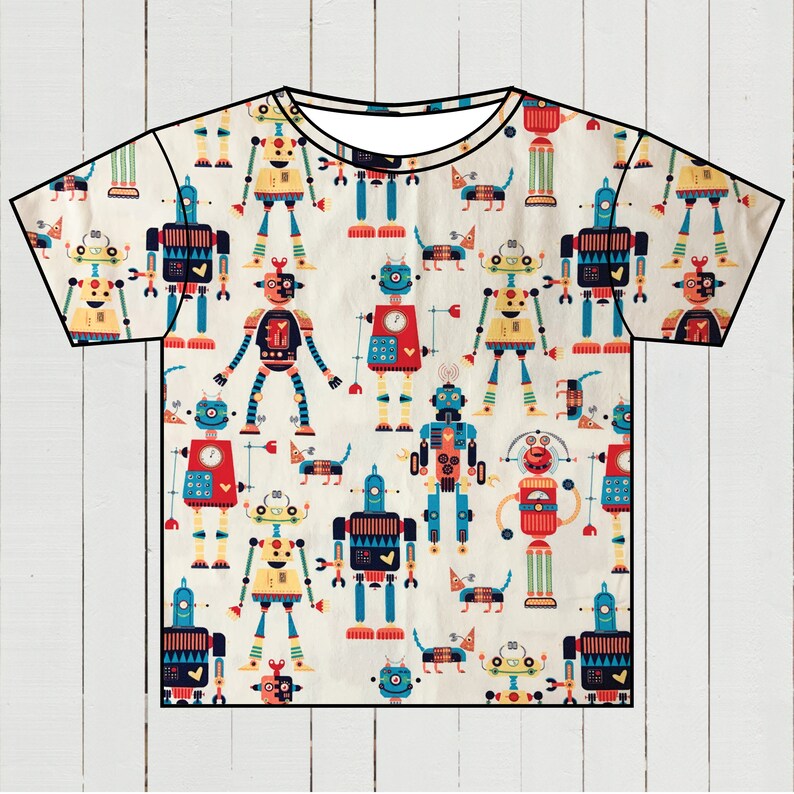 Little Boy/'s Tank Top and Tee Shirt Robots