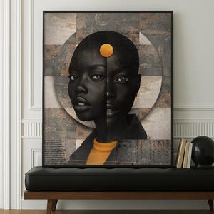 African American Art Print, Black Woman Wall Art, Modern Afrocentric Decor