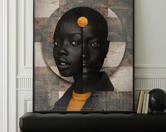 African American Art Print, Black Woman Wall Art, Modern Afrocentric Decor