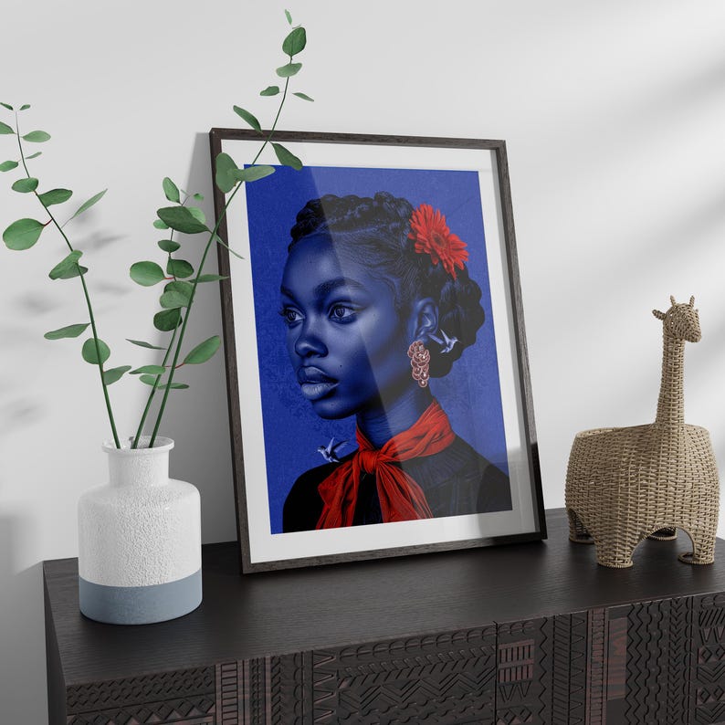 African Art Paintings : Black Woman Art Canvas Print for Your Living ...