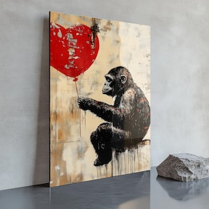 Banksy: Tempered glass wall art , Street Art.