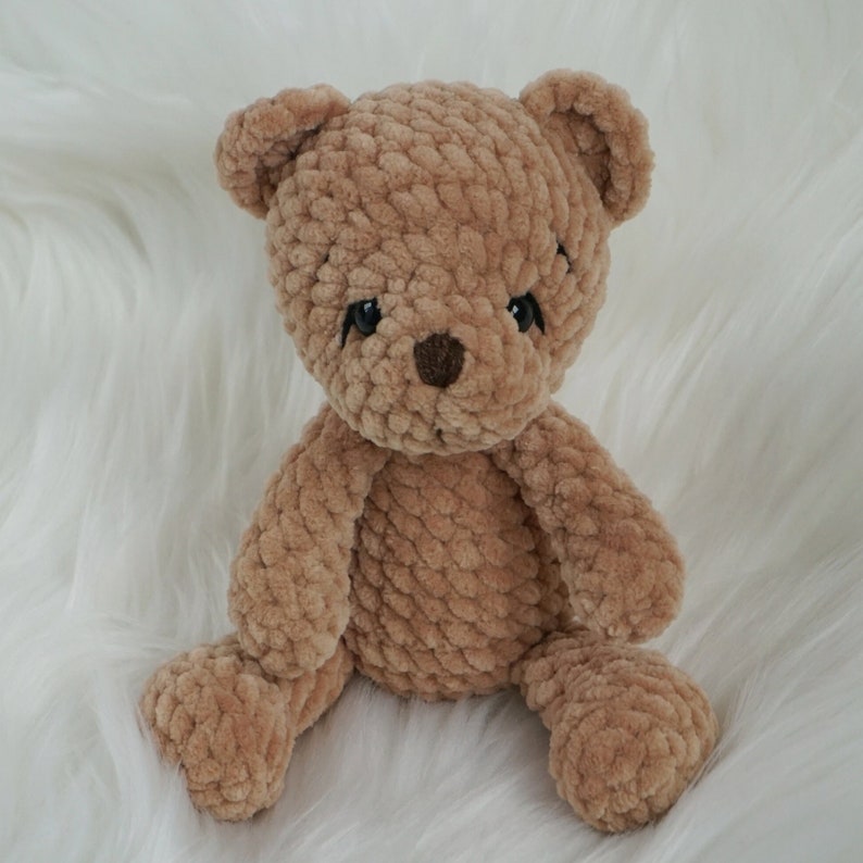 Little Crochet Teddy Bear, Amigurumi Teddy, Handmade Plush Teddy Bear, Baby Shower Gift, Christmas Gift, Birthday Gift for Girl or Boy. zdjęcie 6
