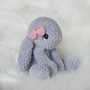 Cute Crochet Bunny Rabbit, Small Bunny Rabbit Plushie, Easter Bunny Gift for a Girl, Little Bunny Plush, Christmas Gift for Girlfriend.