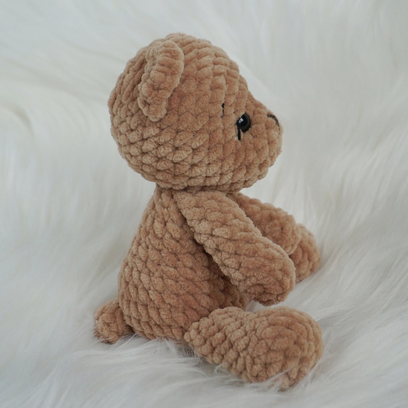 Little Crochet Teddy Bear, Amigurumi Teddy, Handmade Plush Teddy Bear, Baby Shower Gift, Christmas Gift, Birthday Gift for Girl or Boy. zdjęcie 7