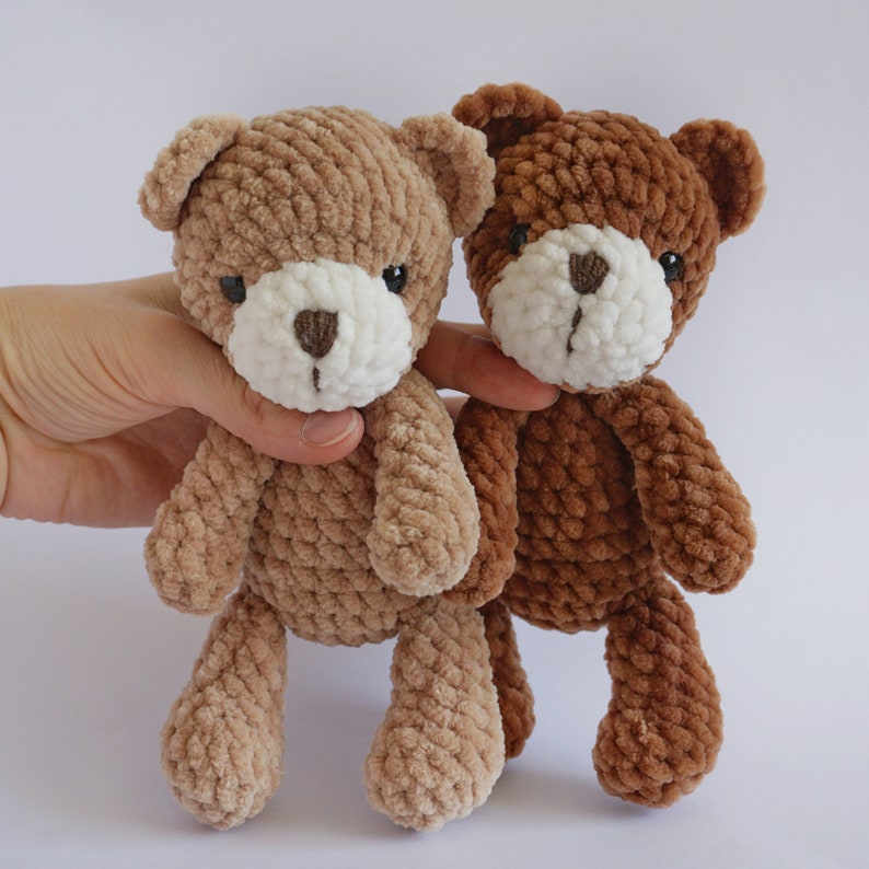 Little Crochet Teddy Bear, Amigurumi Teddy, Handmade Plush Teddy Bear, Baby Shower Gift, Christmas Gift, Birthday Gift for Girl or Boy. zdjęcie 10