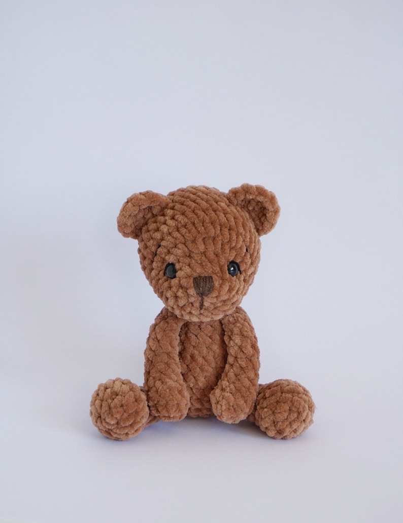 Little Crochet Teddy Bear, Amigurumi Teddy, Handmade Plush Teddy Bear, Baby Shower Gift, Christmas Gift, Birthday Gift for Girl or Boy. zdjęcie 1