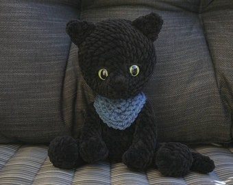 Cute Crochet Cat, Gift For Cat Lover, Handmade Kitten Plushie, Christmas Gift for a Boy or a Girl, Valentine's Day Gift, Birthday Gift
